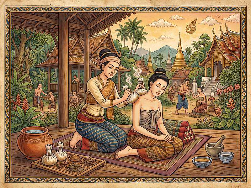 Historien bakom den traditionella thailändska örtstämpelmassagen