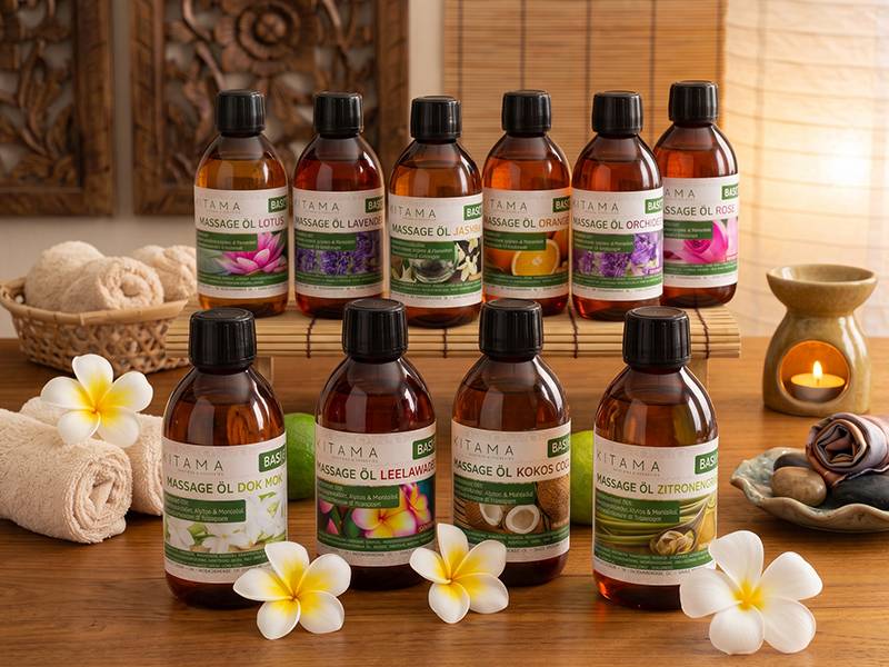 Aceites aromáticos tailandeses Kitama en distintas fragancias
