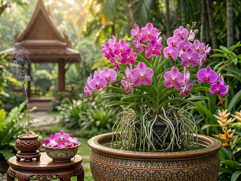 Olio da massaggio Kitama Orchidea con profumo di orchidea thai