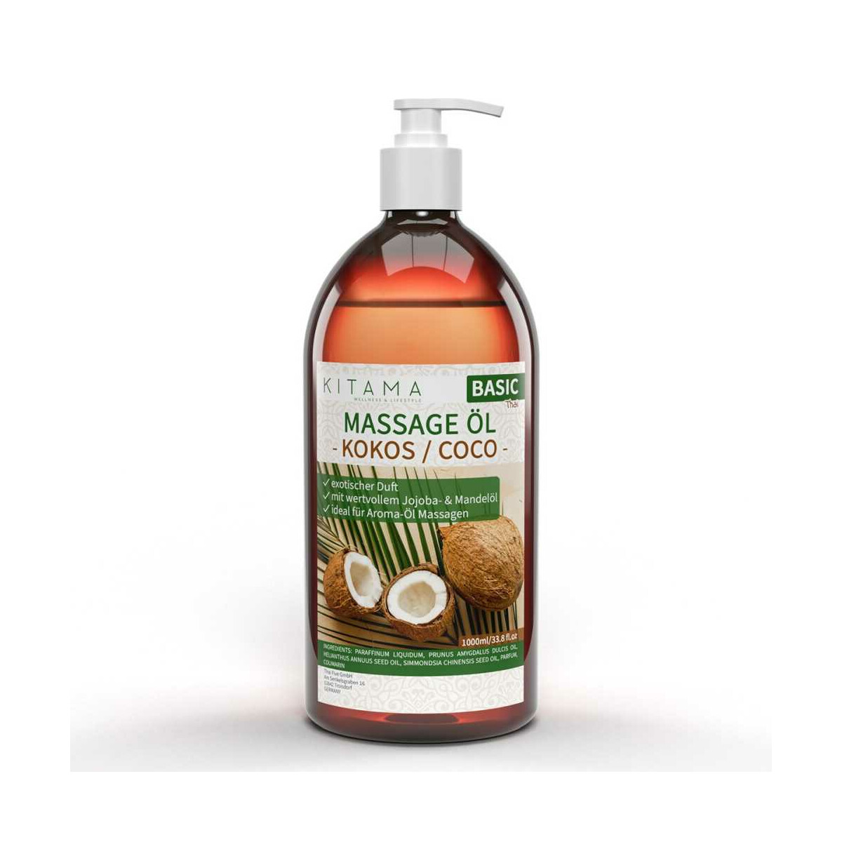 Olio da massaggio aroma Cocco 1000ml box