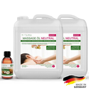 #1 DEAL: 2 x 10L Massageöl neutral + 250ml Massageöl mit Aroma Kokos