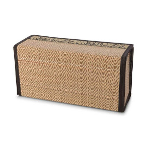 Cosmetic Tissue Box box made of raffia with elephant pattern