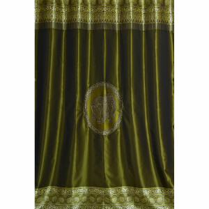 Elephant Pattern Curtain Thai - Room Divider 250x200cm Green