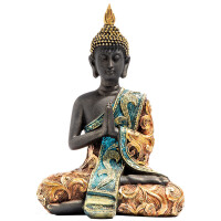 Statua Buddha deco figura Amithaba seduto alta 20 cm