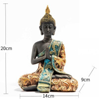 Bouddha Statue Déco Figure Amithaba assis 20 cm de haut
