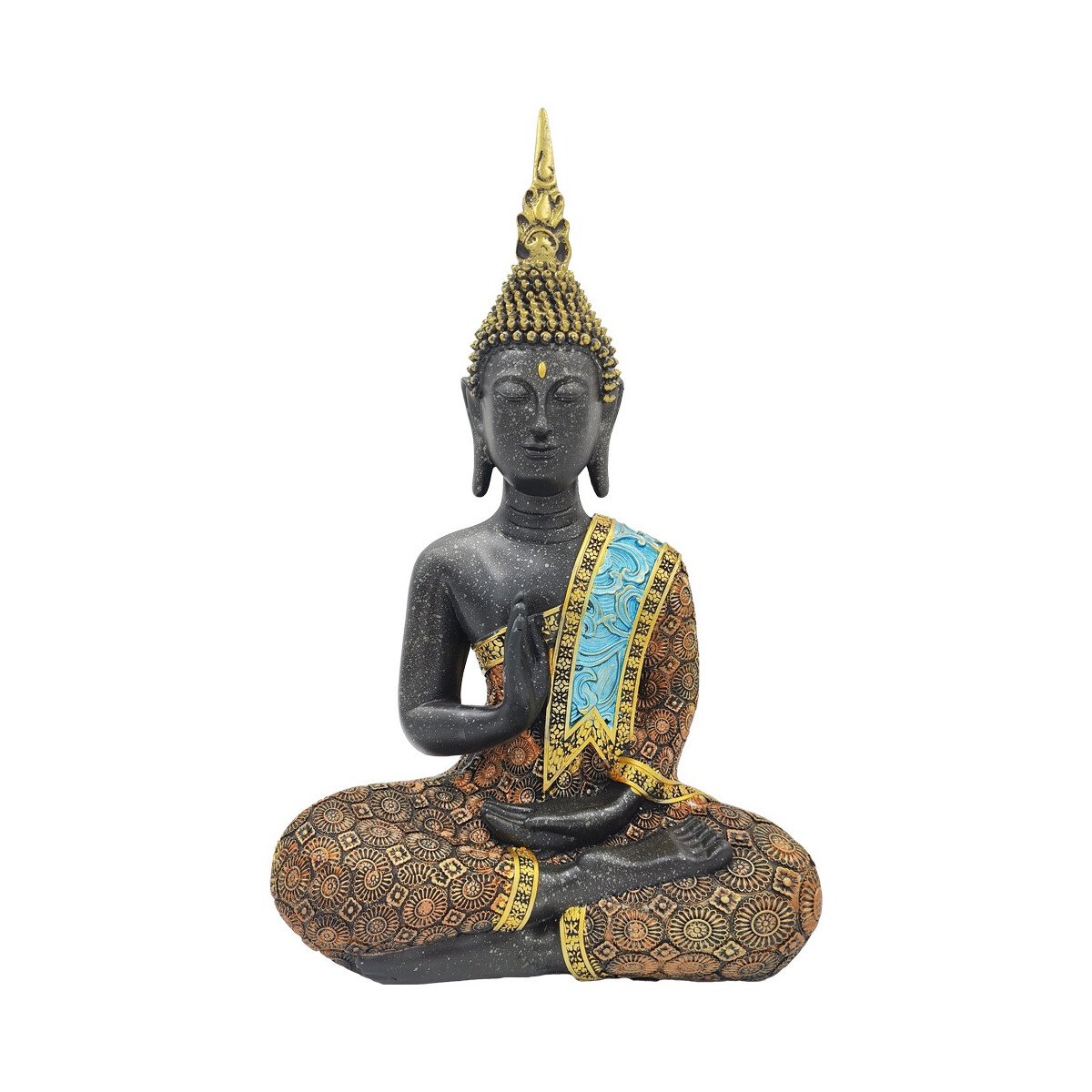 Statua Buddha deco figura Amithaba seduto alta 40 cm