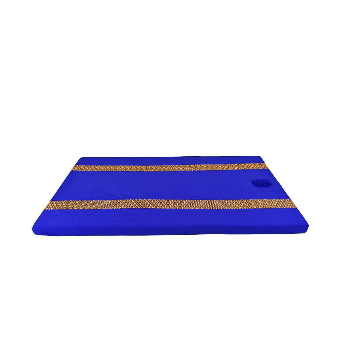 Fitted Bed Sheet Thai Sarong Blue with F box