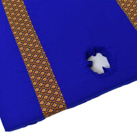 Fitted Bed Sheet Thai Sarong Blue with Face Hole 80 cm