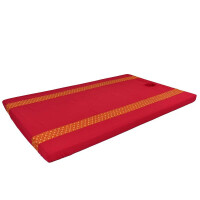 Fitted Bed Sheet Thai Sarong Red with Face Hole