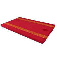 Prześcieradło Thai sarong czerwone z otworem na twarz