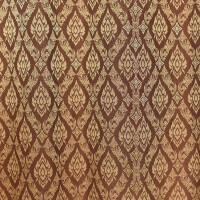 Brun gardin Thai mönster 240x200 cm – Rumsdelare