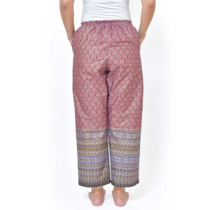 Hose mit bunten Thai Sarong Mustern für Thaimassage