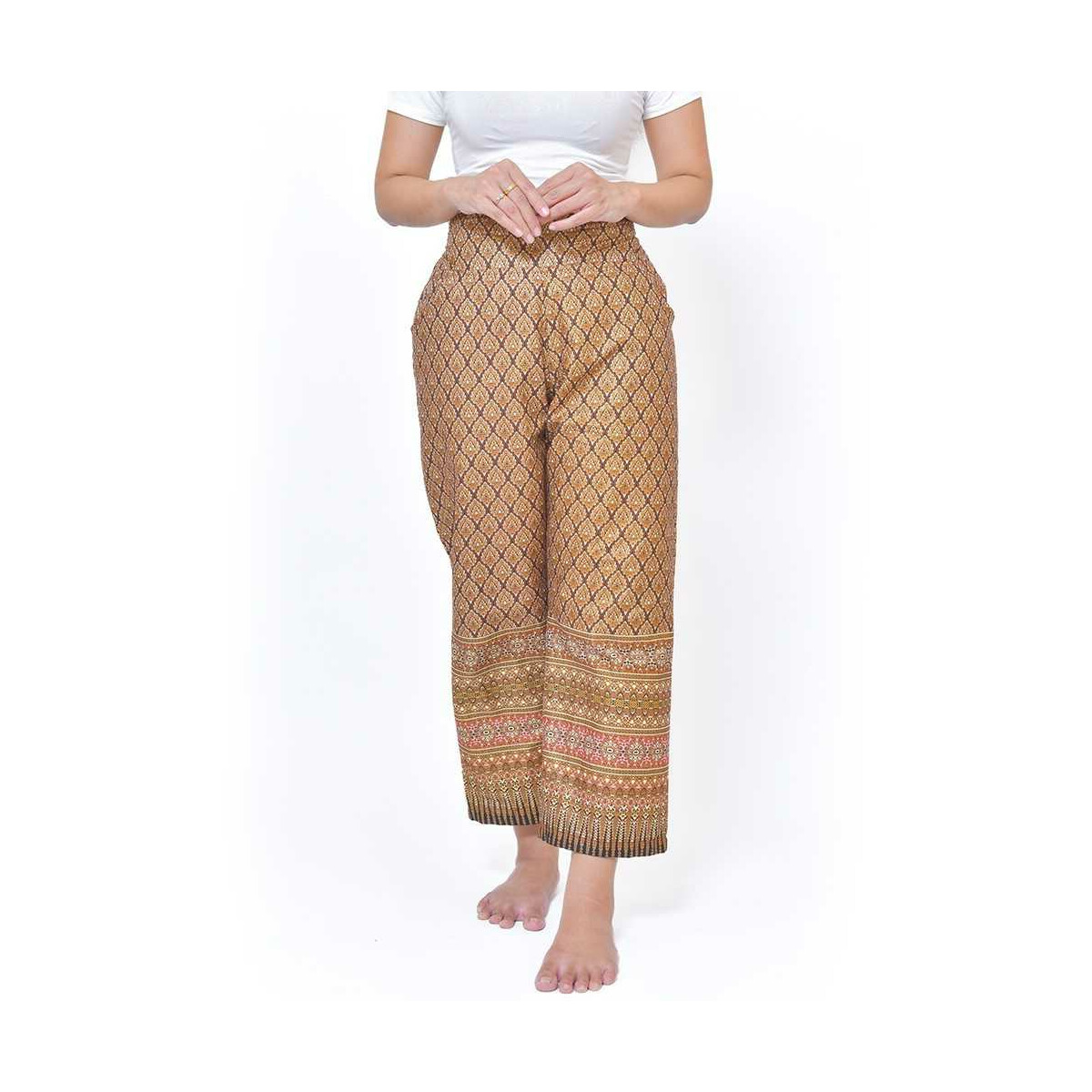 Pants with colourful Thai Sarong pattern box
