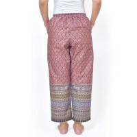 Pantalon avec des motifs colorés sarong thaï pour le massage thaïlandais Coleur: Rose