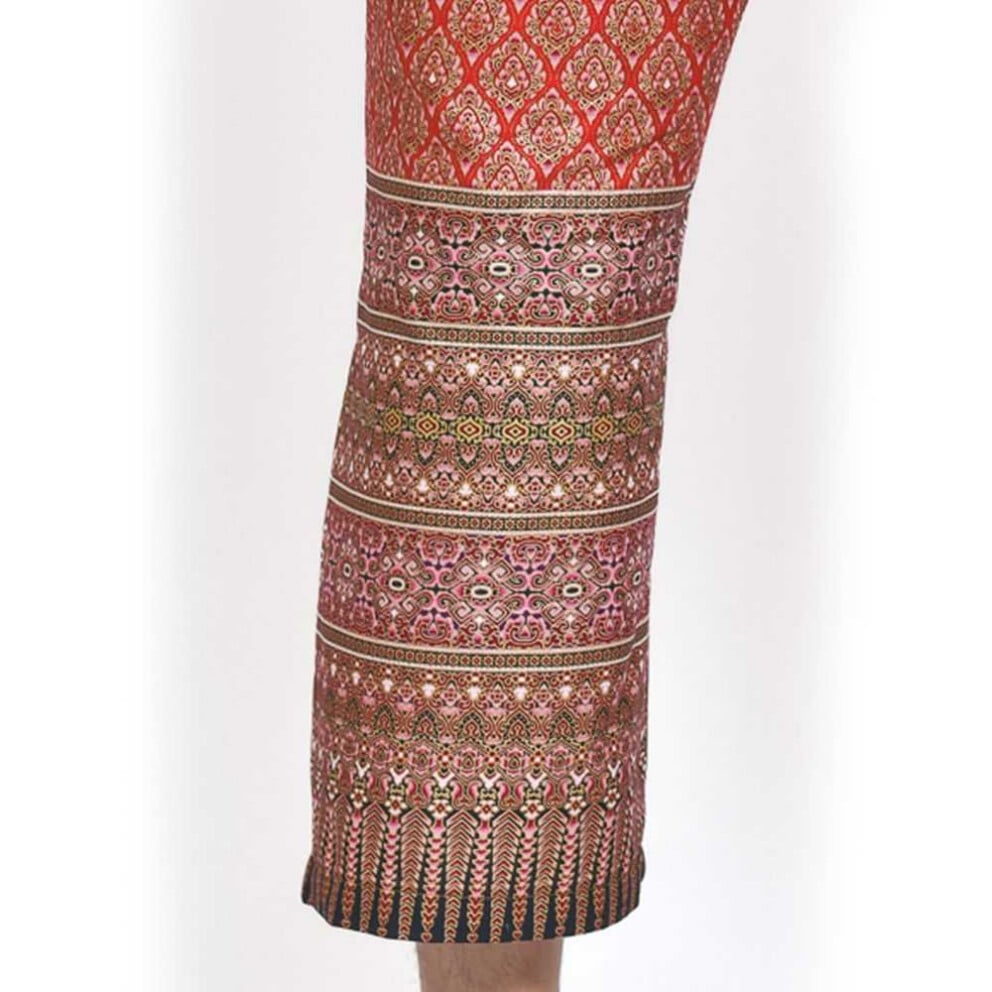 Pants with colourful Thai Sarong patterns for Thai Massage