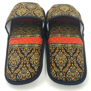 Pantofole per clienti di massaggi thailandesi - taglia unica Colore: nero