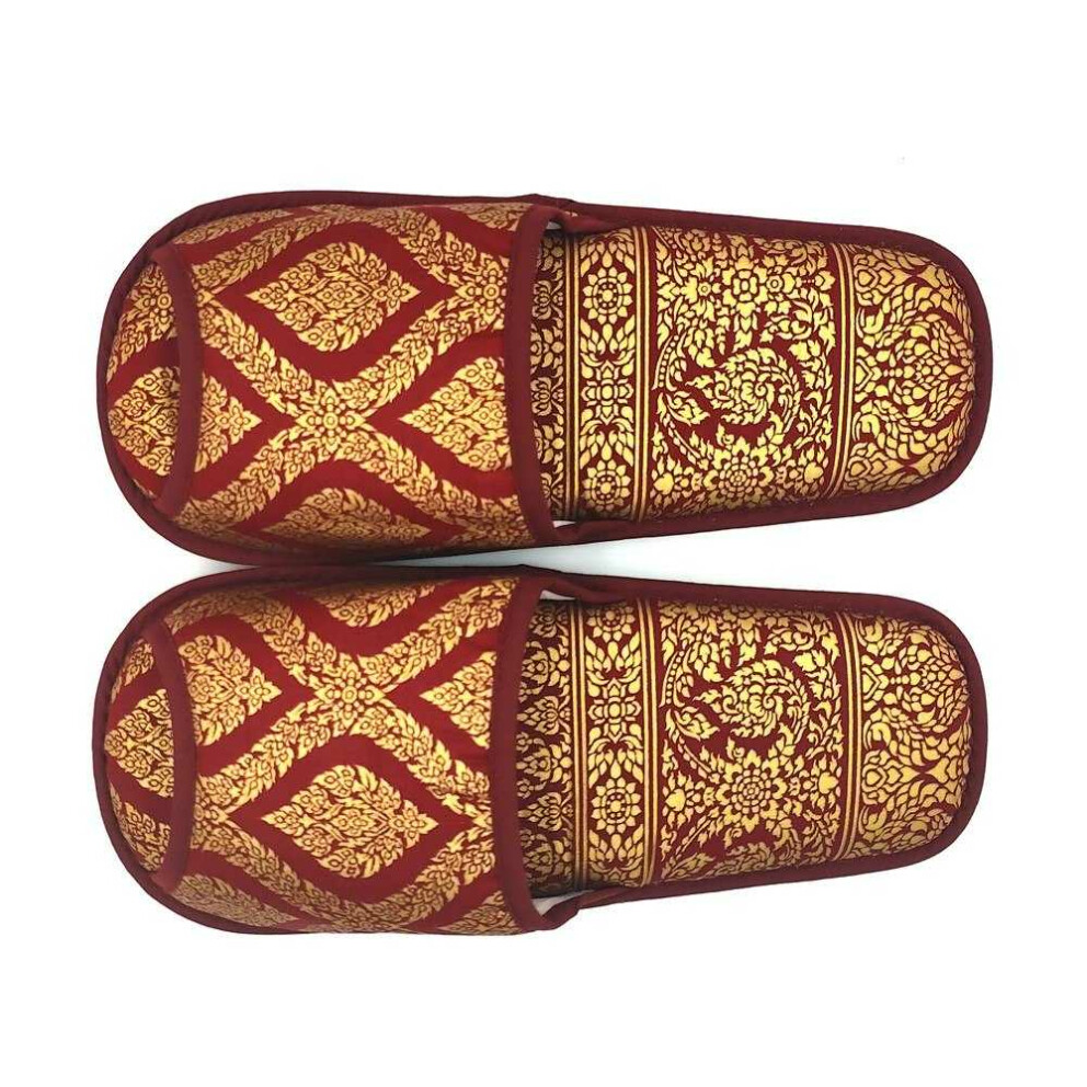 Pantofole per clienti di massaggi thailandesi - taglia unica Colore: rosso scuro