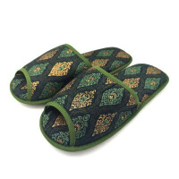 Chaussons Lattes pour clients de massage thaï - taille unique Couleur : Vert