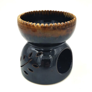 Lamp for fragrance oil, massage oil warmer made of ceramic for tea light
