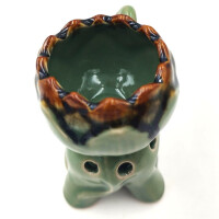 Lámpara de aceite perfumado de cerámica para velas de té Elefante Loto