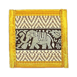 Set da tavola tailandese Sottobicchieri Set 8 pezzi Bast con motivo elefante