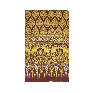 Sarong en tissu thaïlandais - Siam Éléphants Premium