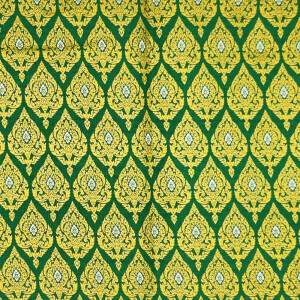 Thai Cloth Fabric Sarong - Thai Siam Elefants Premium Green