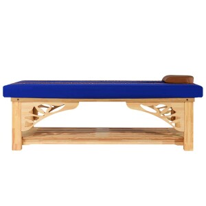 Stacjonarne Łóżko do Masażu Tajskiego z Drewna Dębowego, Długość 200 cm (Szerokość: 80 / 100 / 120 cm)