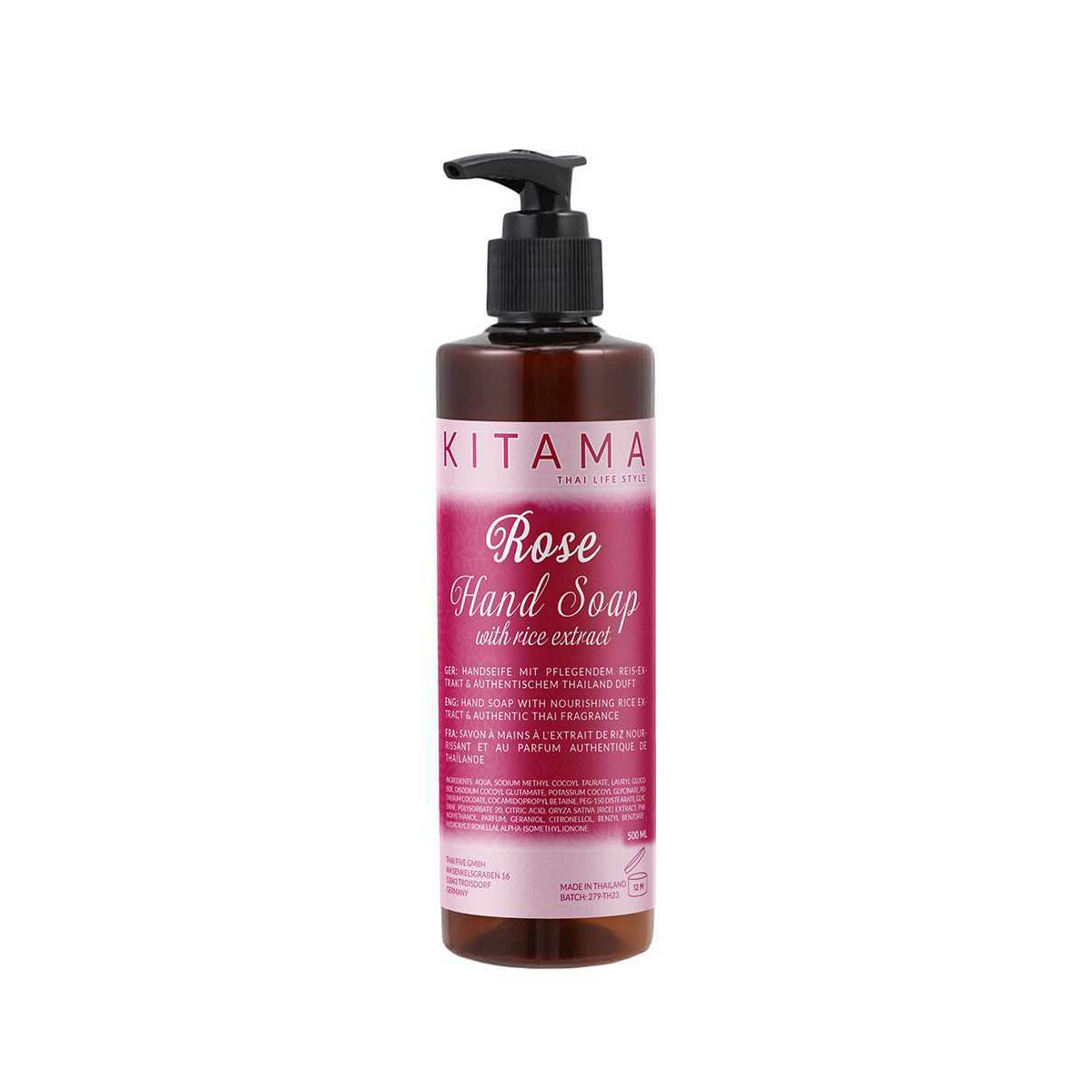 Thai Liquid soap rose with rice extract