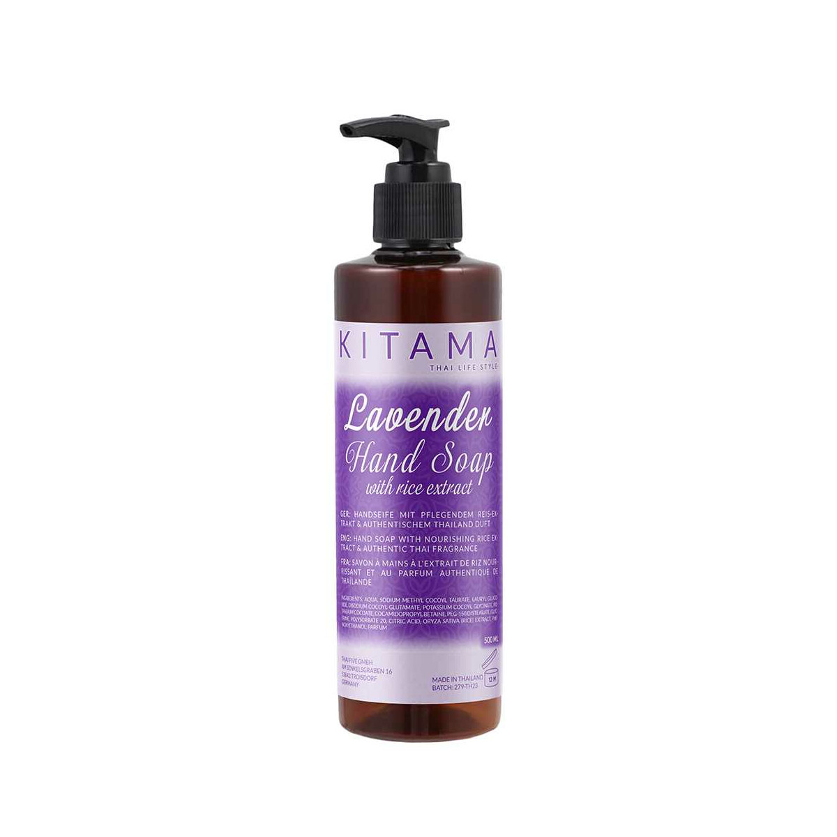 Thai Liquid soap lavender with rice extr box