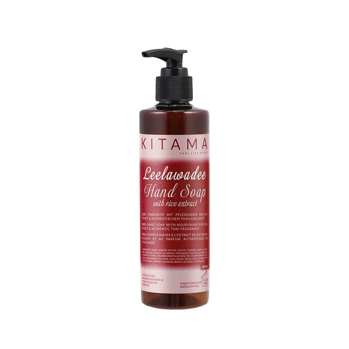 Thai Liquid soap leelawadee with rice ex box