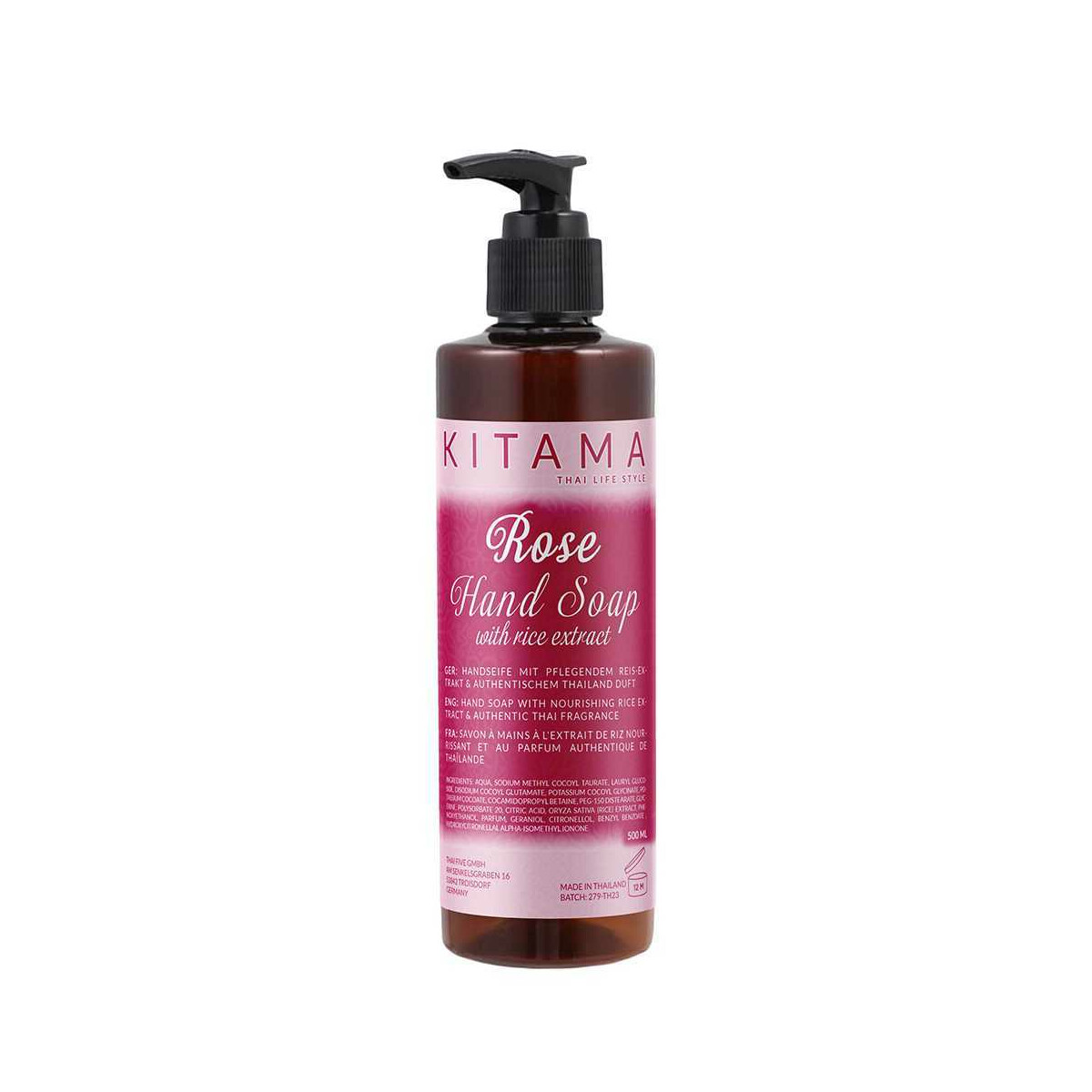 Thai Liquid soap rose with rice extract  box