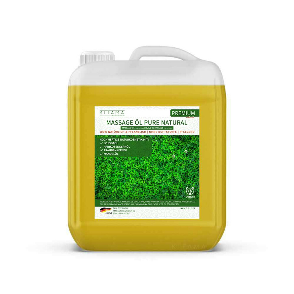 Massageöl Pure Natural - 100% natürlich & parfüm-frei 5000ml (5-Liter)