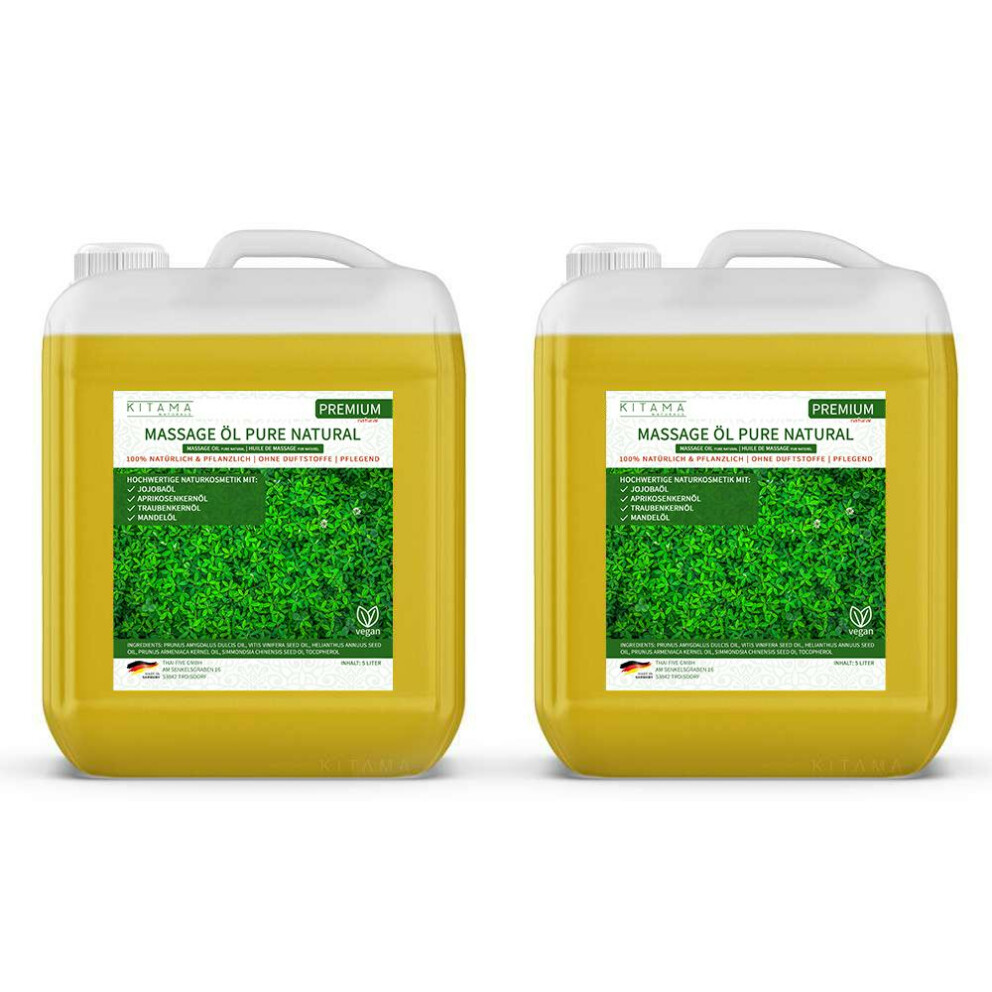 Massageöl Pure Natural - 100% natürlich & parfüm-frei 10-Liter