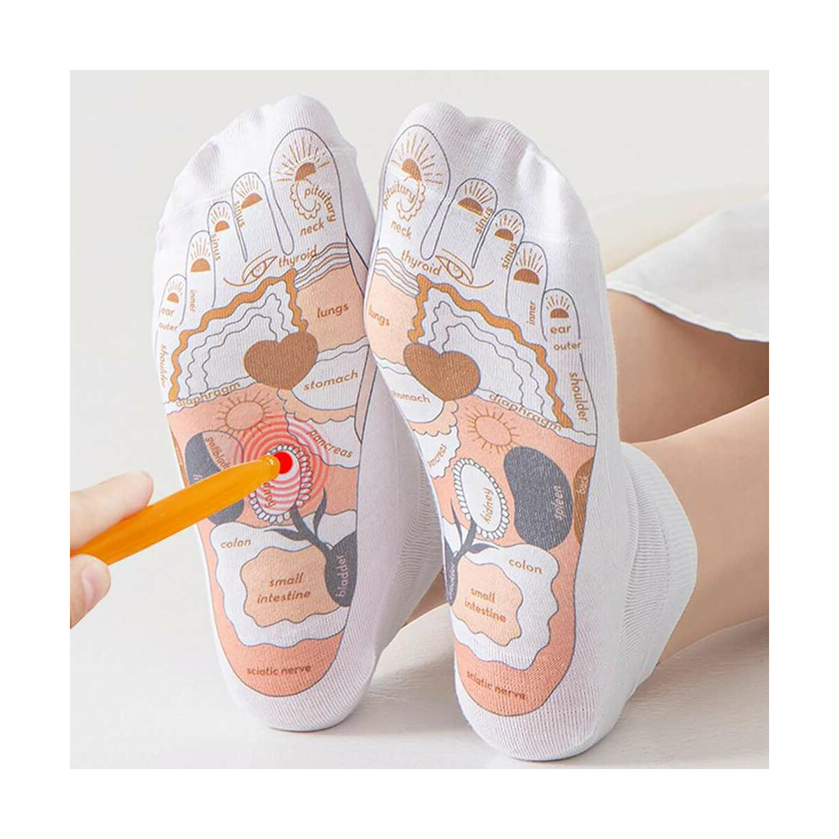 Calcetines de masaje para pies con zonas de masaje -...