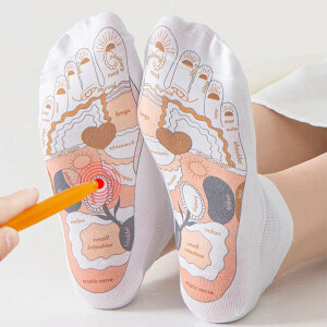 Calcetines de masaje para pies con zonas de masaje -...