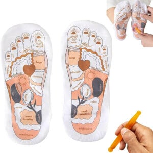 Chaussettes de massage pour les pieds avec zones de massage - taille unique
