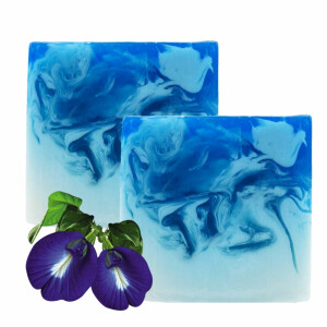 120 g di sapone naturale tailandese per corpo e mani Anchan Butterfly Pea