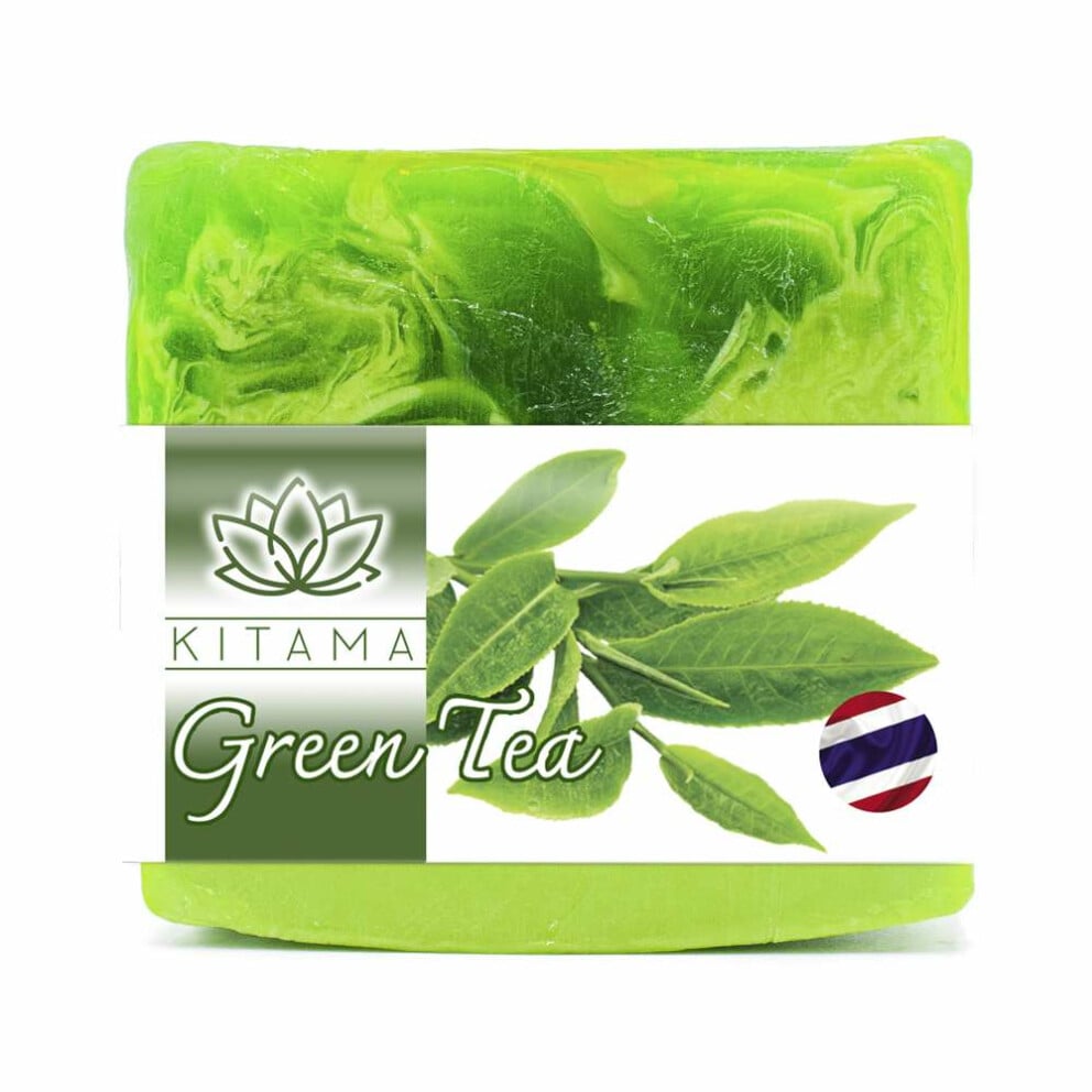 120 g di sapone naturale tailandese per corpo e mani Tè verde