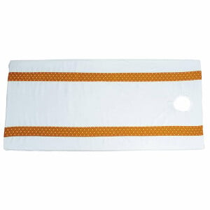 Sábana ajustable Sarong tailandés Blanco con agujero para la cara