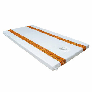 Fitted Bed Sheet Thai Sarong White with Face Hole 80 cm