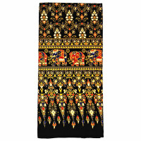 Narzuta na łóżko Sarong - Thai Siam Classic Czarny