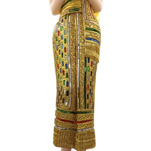 Thai Sawasdee Lady statua figura in oro realizzata in resina 88cm