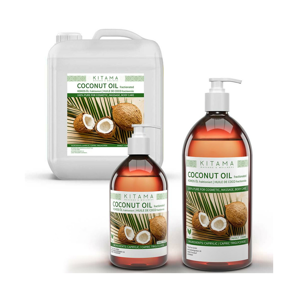 Olio di cocco frazionato (liquido)