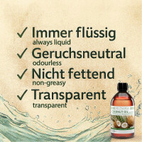 Huile de coco fractionnée (liquide) 1L (1000ml)