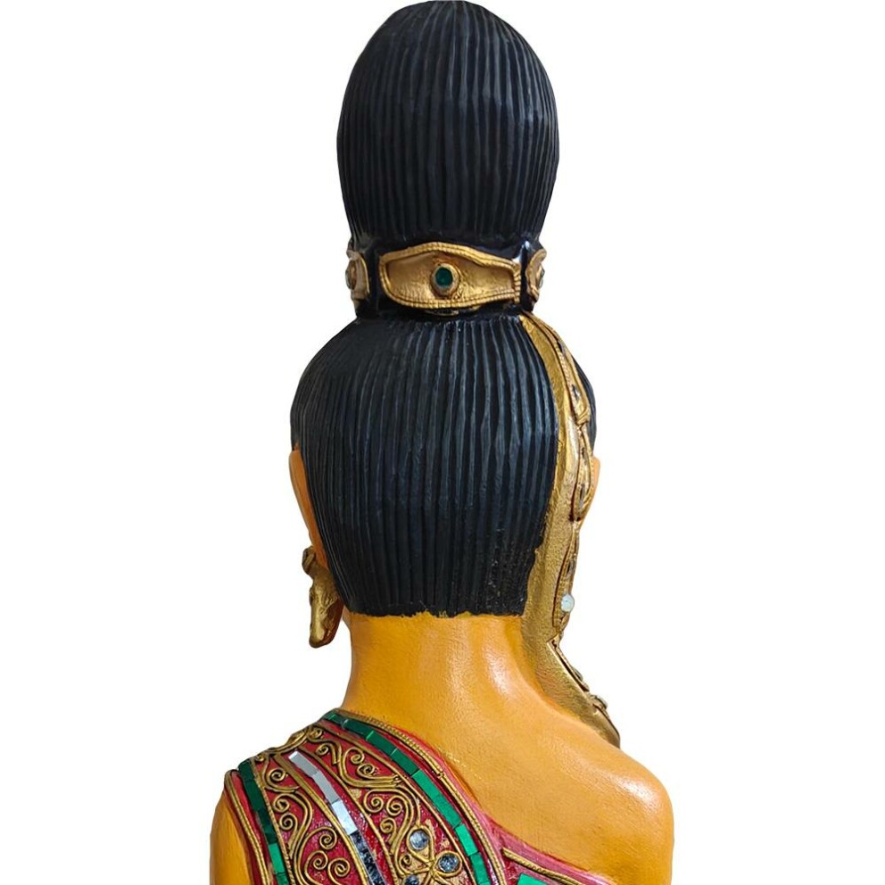 Original Thai Sawasdee Lady Statue – Hand-Carved in Chiang Mai