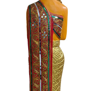 Thai Sawasdee Lady Statue Figure – 104 cm Gold