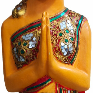 Statue thaïlandaise Sawasdee Lady - 104 cm or