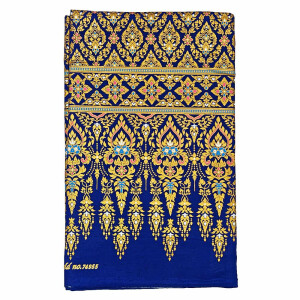 Sarong en tissu thaïlandais - Thai Premium 2026 Bleu