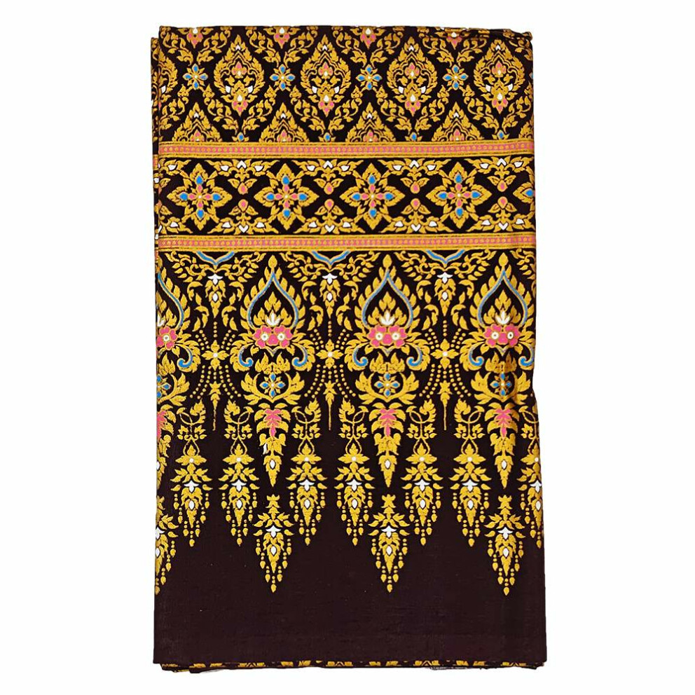 Sarong en tissu thaïlandais - Thai Premium 2026 Marron
